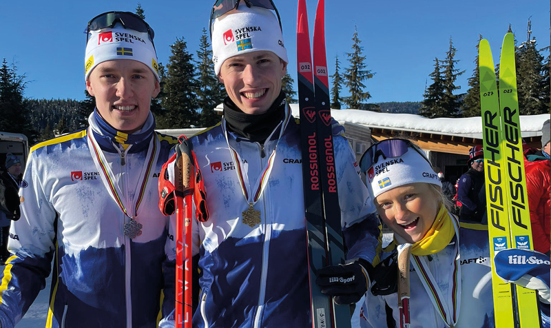Elias Danielsson, Anton Grahn och Lisa Eriksson lyckades alla ta medalj på den inledande JVM-distansen.