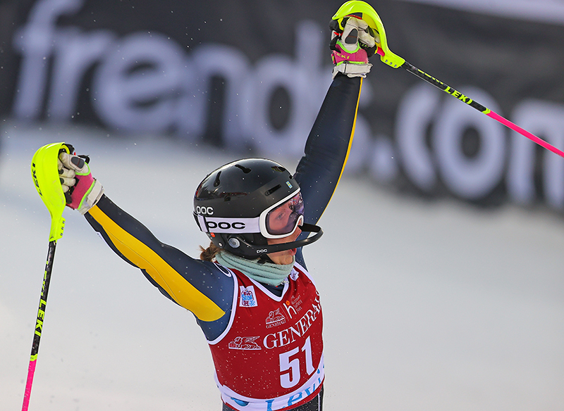 Cornelia Öhlund lade ännu en Europacupseger till handlingarna under damernas slalom i Vaujany. 
