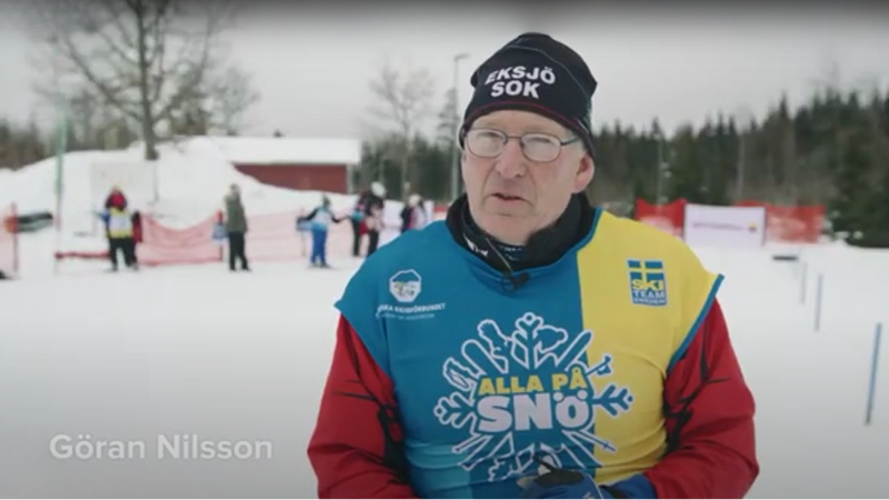 Göran Nilsson under en Alla på snö-dag i Eksjö.