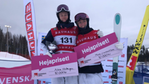 SM-vinnarna Albin Holmgren och Moa Gustafson tilldelades Svenska Spels Hejapris. Foto: SSF. 